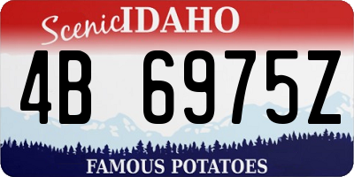 ID license plate 4B6975Z