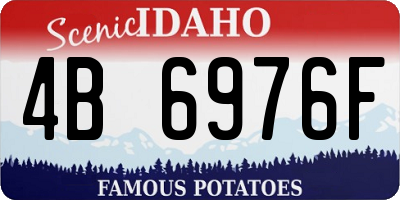 ID license plate 4B6976F