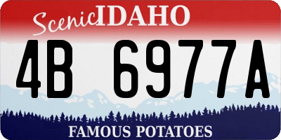 ID license plate 4B6977A