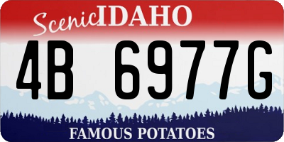 ID license plate 4B6977G