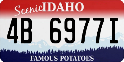 ID license plate 4B6977I