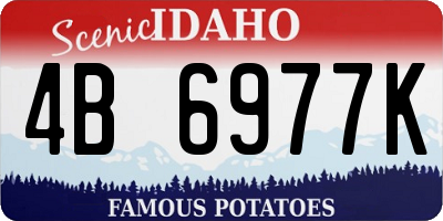 ID license plate 4B6977K