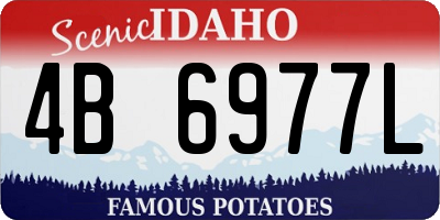 ID license plate 4B6977L