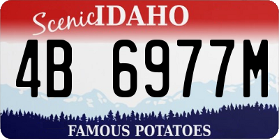 ID license plate 4B6977M