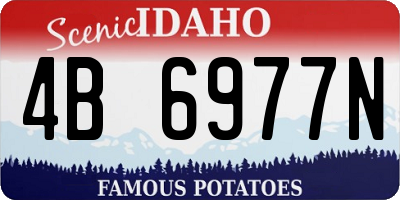 ID license plate 4B6977N
