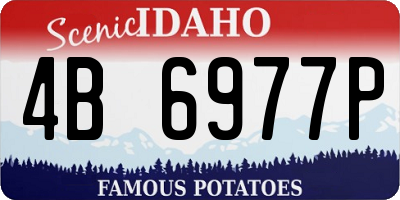 ID license plate 4B6977P