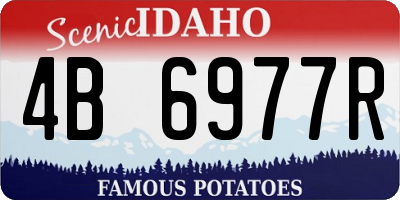 ID license plate 4B6977R