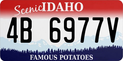 ID license plate 4B6977V