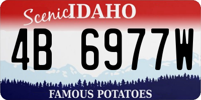 ID license plate 4B6977W