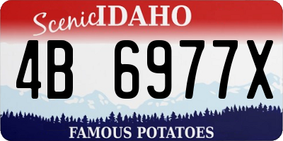 ID license plate 4B6977X