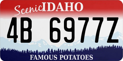 ID license plate 4B6977Z
