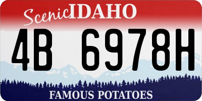 ID license plate 4B6978H