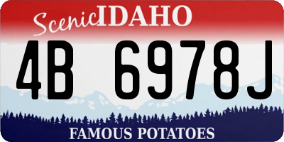 ID license plate 4B6978J