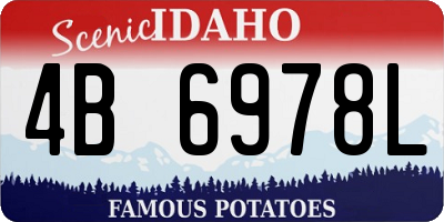 ID license plate 4B6978L