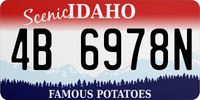 ID license plate 4B6978N