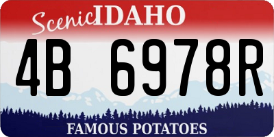 ID license plate 4B6978R