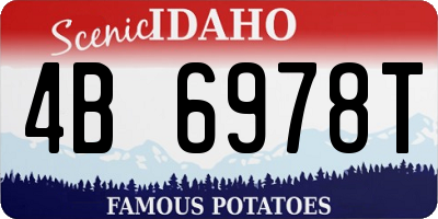ID license plate 4B6978T