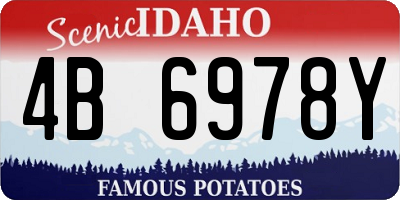 ID license plate 4B6978Y