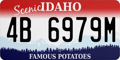 ID license plate 4B6979M