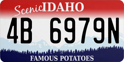 ID license plate 4B6979N