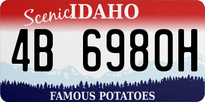 ID license plate 4B6980H