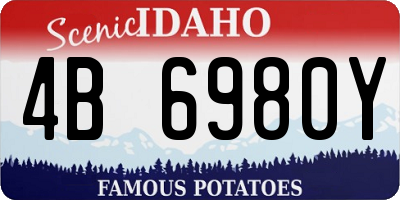 ID license plate 4B6980Y