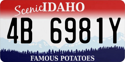 ID license plate 4B6981Y