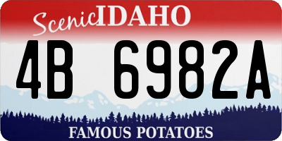 ID license plate 4B6982A