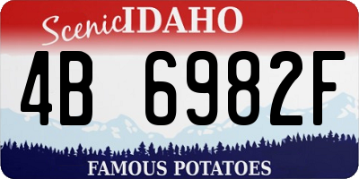 ID license plate 4B6982F