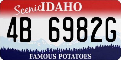 ID license plate 4B6982G