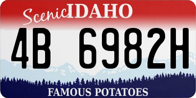 ID license plate 4B6982H