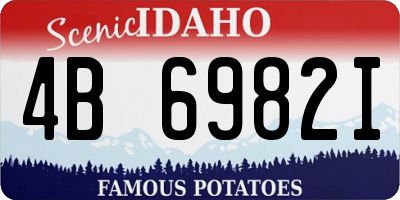ID license plate 4B6982I