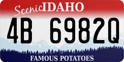 ID license plate 4B6982Q