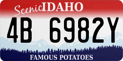ID license plate 4B6982Y
