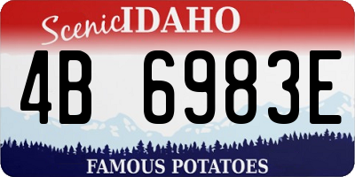 ID license plate 4B6983E