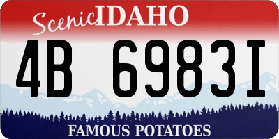 ID license plate 4B6983I