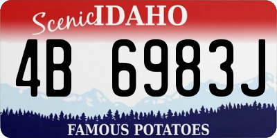 ID license plate 4B6983J