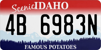 ID license plate 4B6983N
