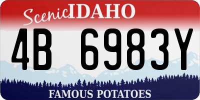 ID license plate 4B6983Y