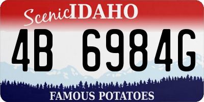 ID license plate 4B6984G