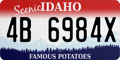 ID license plate 4B6984X