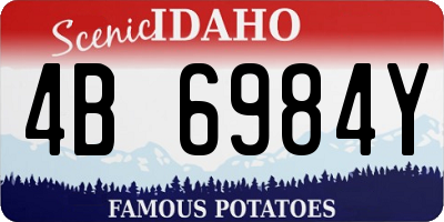 ID license plate 4B6984Y
