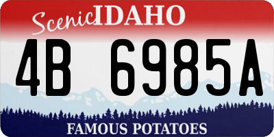 ID license plate 4B6985A