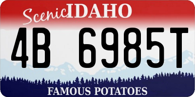 ID license plate 4B6985T