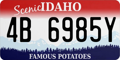 ID license plate 4B6985Y