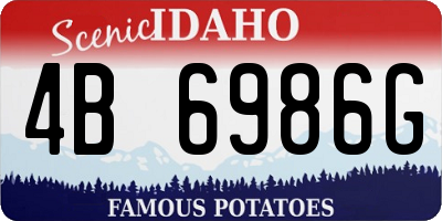 ID license plate 4B6986G