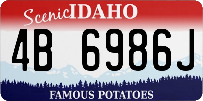ID license plate 4B6986J
