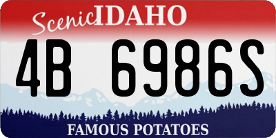ID license plate 4B6986S
