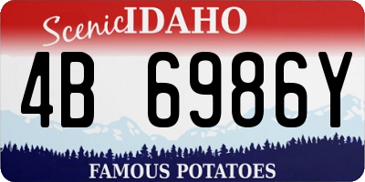 ID license plate 4B6986Y
