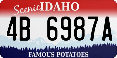 ID license plate 4B6987A